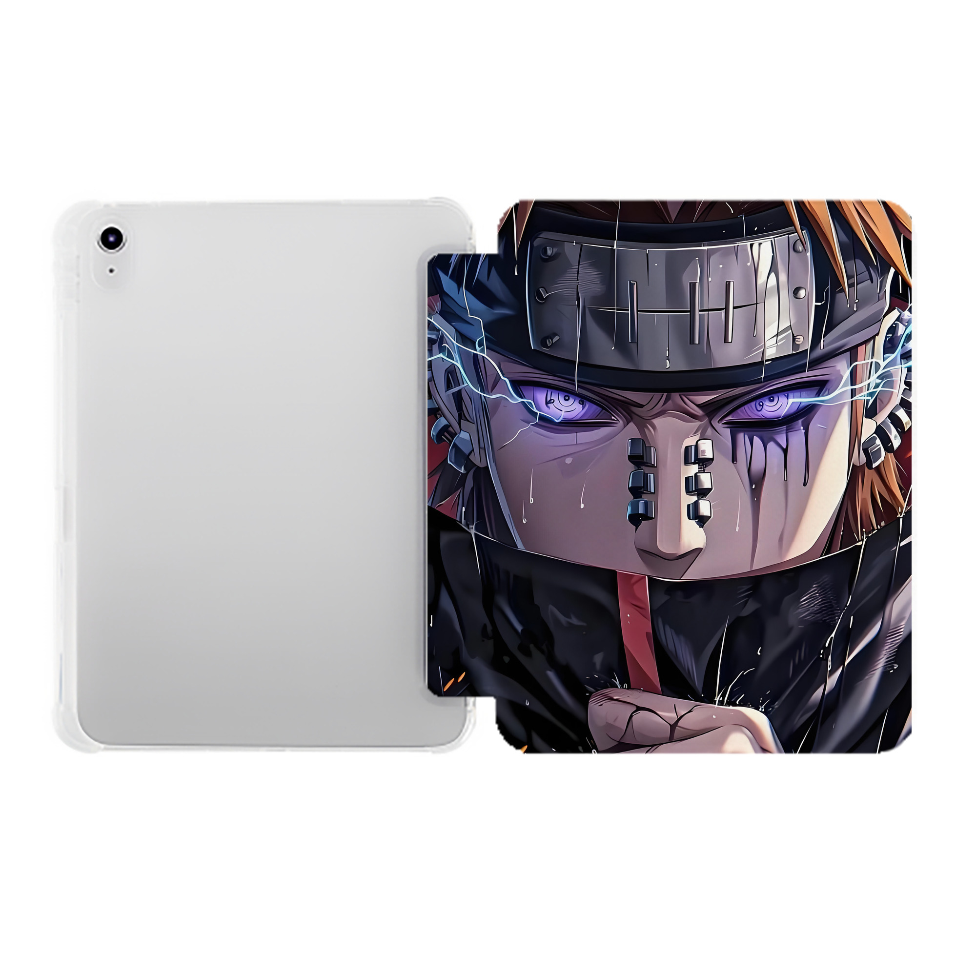 （画像用） NARUTO -ナルト- NARUTO -ナルト- 疾風伝 IPad ケース ペン収納付き 三つ折りスタンド PUレザー×シリコン 対応機種9.5/10.5/10.9インチ
